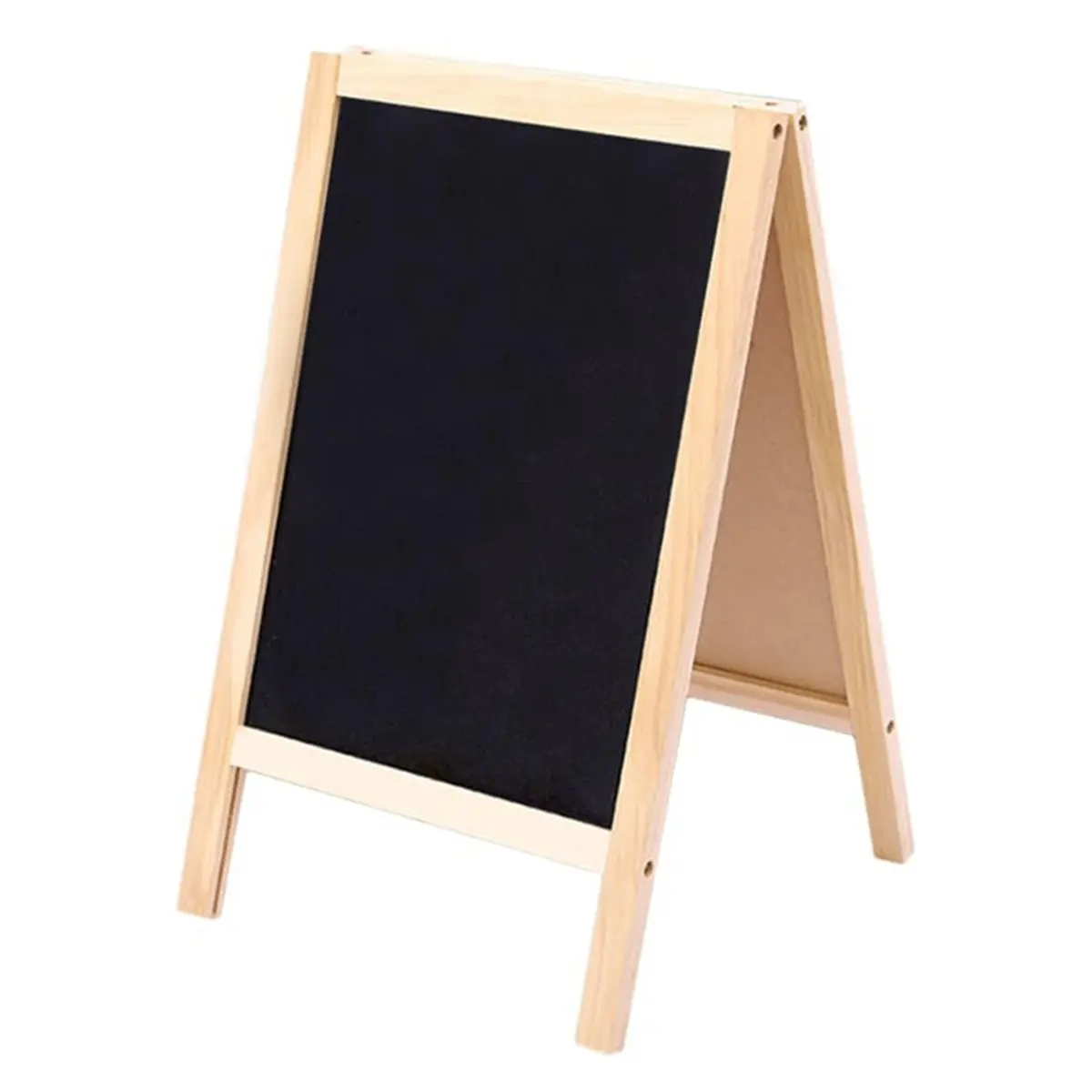 Eco-friendly Double-Sided Mini Chalkboard with Stand Wooden Erasable Message Board for Kitchen Garden Birthday Party Wedding Not