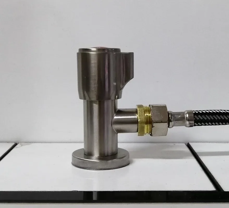 Brass Stainless Steel Angle Valve, 2/3/4 Inch Thread Fitting for Dishwasher & Water Purifier