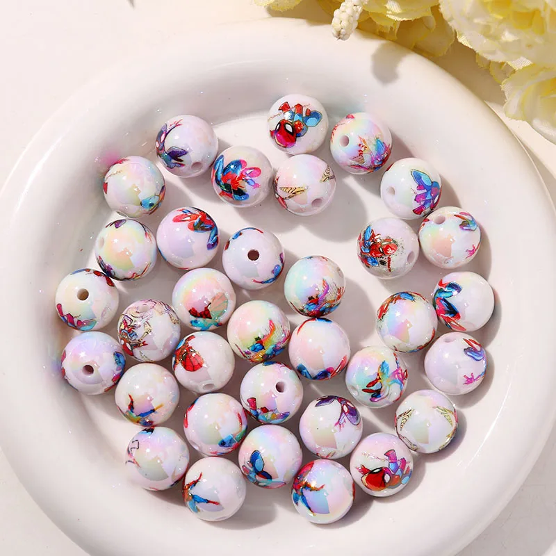 5pcs Bandai Ultraman Beads for DIY Jewelry Making Handmade Bracelet Earring Cartoon Cute Beaded Materials 16mm