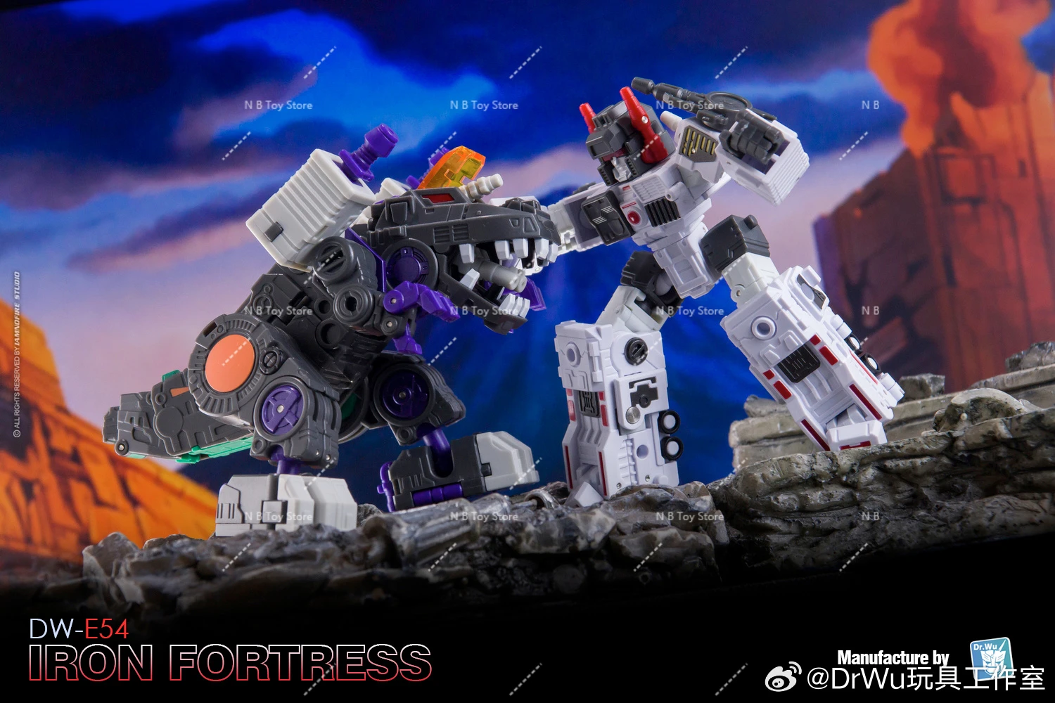 شخصية Dr.Wu Transformation IRON FORTRESS Metroplex Mini Action - هدية قابلة للجمع DW-E54 DWE54 DW-E54B متوفرة في المخزون