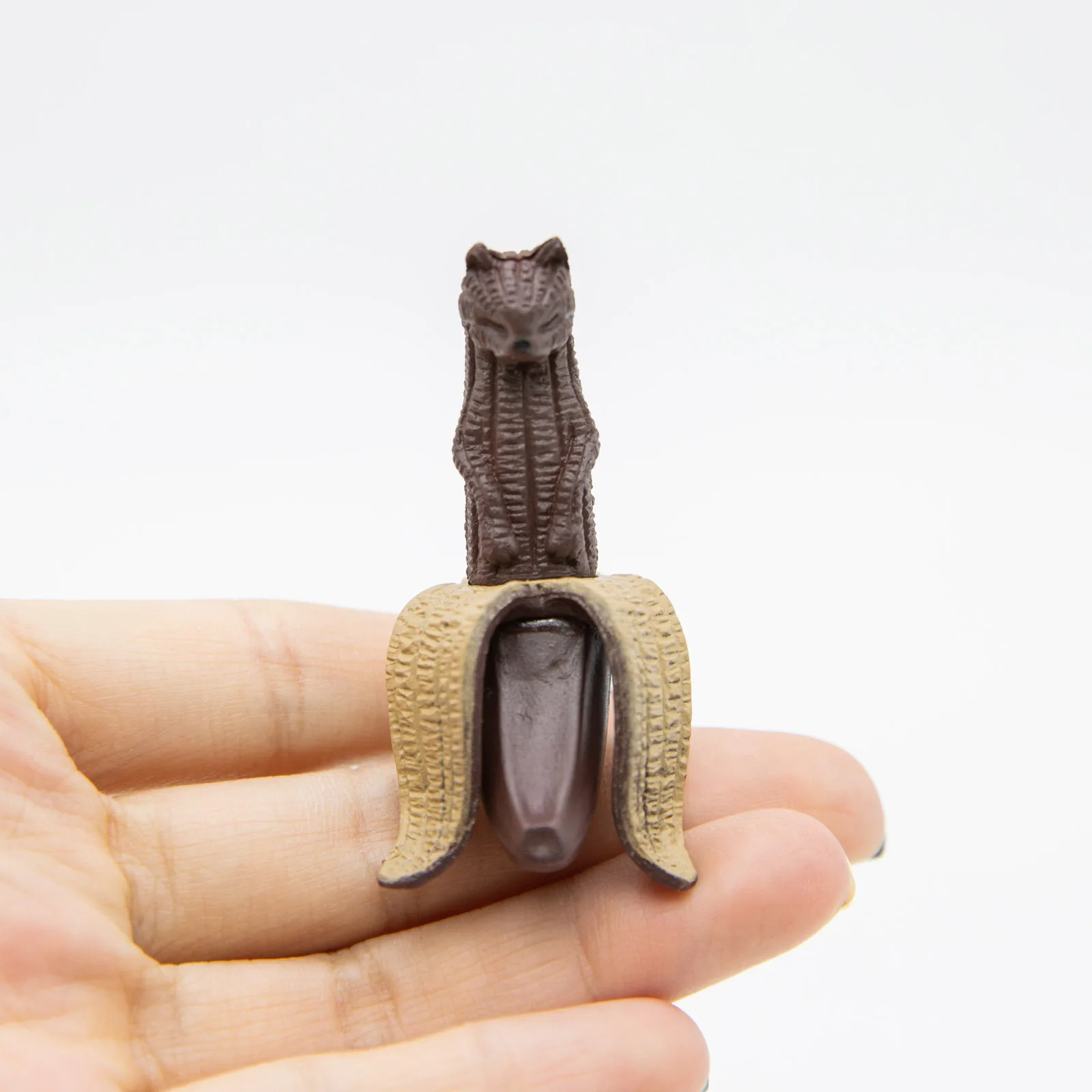 Gacha Capsule Toys Peeled Banana Cats Figures Creative Kitten Mini Model Table Ornaments Children Birthday Gifts