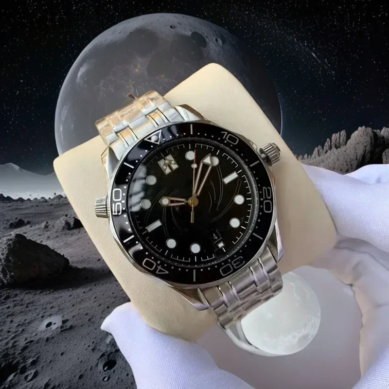 Мужские автоматические механические часы 40 мм с сапфировым стеклом, водонепроницаемым календарем из нержавеющей стали