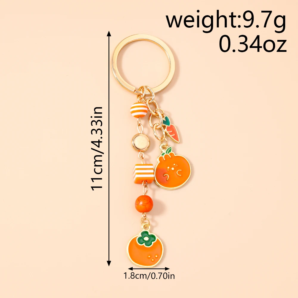 Aihua Schöne Emaille Rote Kirsche Apfel Traube Ananas Schlüsselanhänger Früchte Orange Avocado Schlüsselanhänger Handtasche Anhänger DIY Schmuckstücke – Detail 12