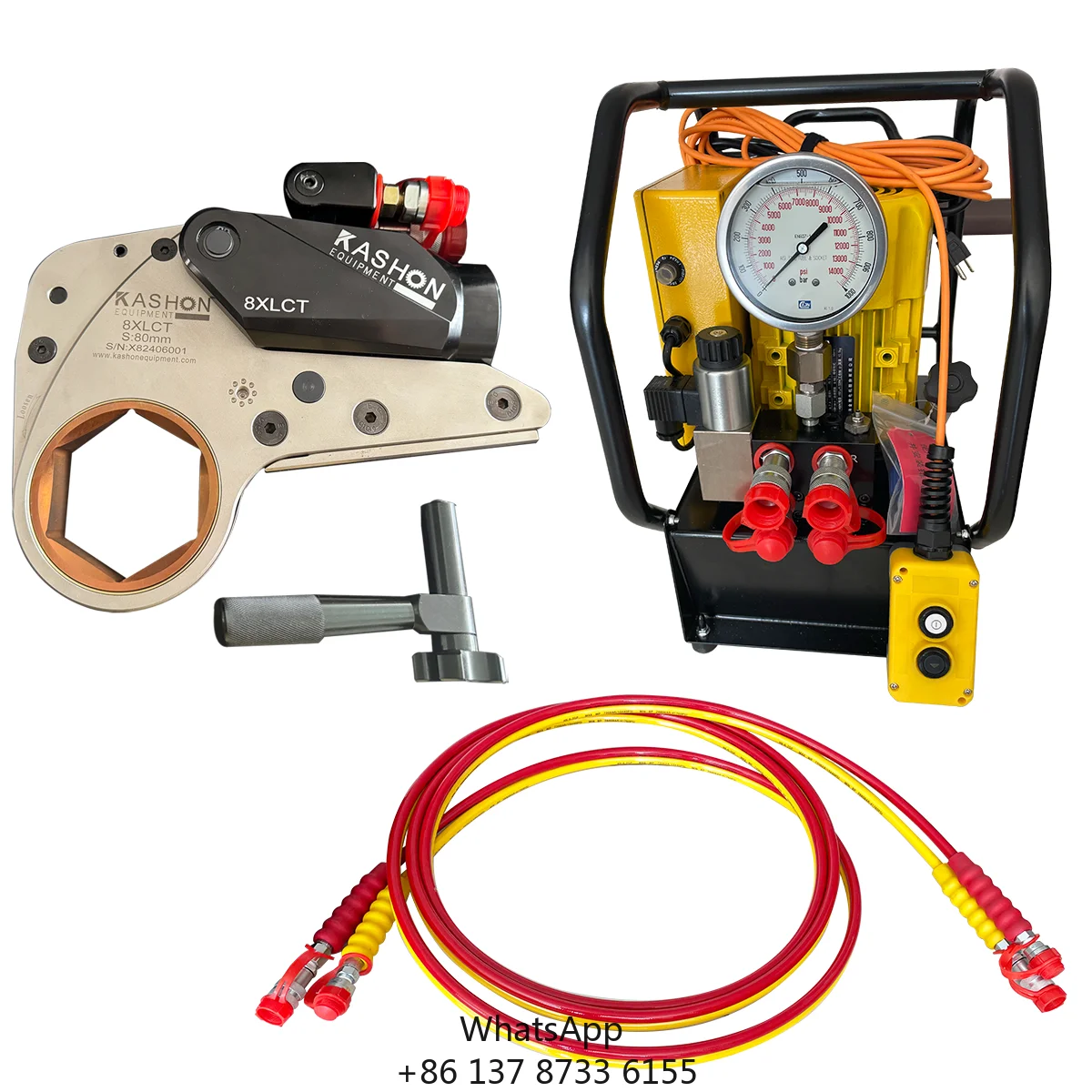 

Complete Set Sale 1017-10452Nm Ratchet Cassette Wrench, Hollow Wrench And 2-stage Electric Pump Set