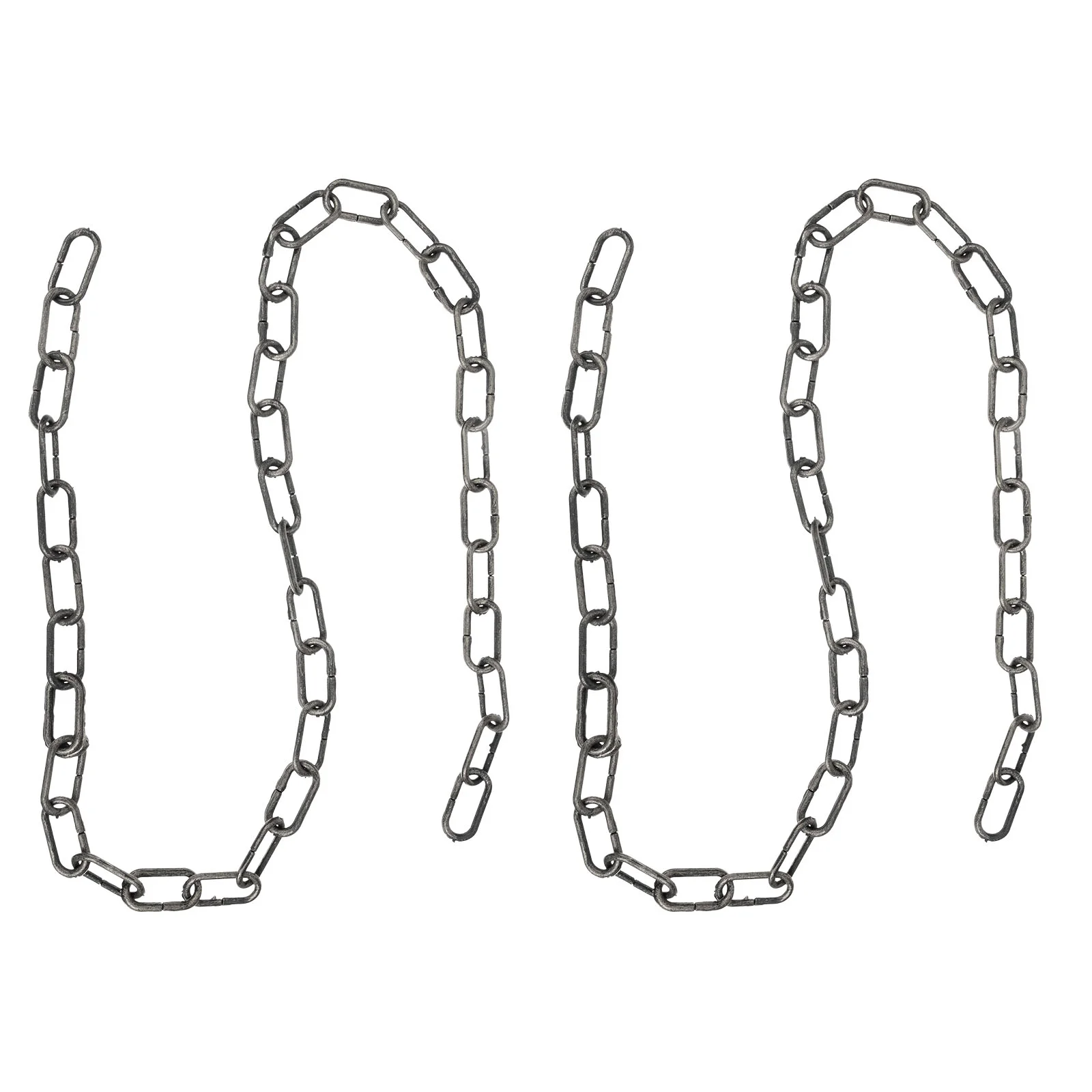2-teiliges künstliches Eisen-Kettenglied aus Kunststoff, Halloween-Fesseln, Requisite, Kostüm, gefälschte Barriereketten, Simulation, Abschlussball, Kind