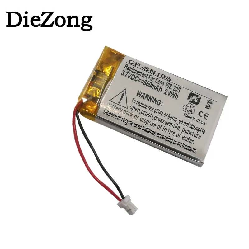 New High-quality batteries 660mAh 3.7V CP-SN10S Lithium-ion Battery for Sena 30K SP46 Bluetooth Headset Rechargeable Batteries