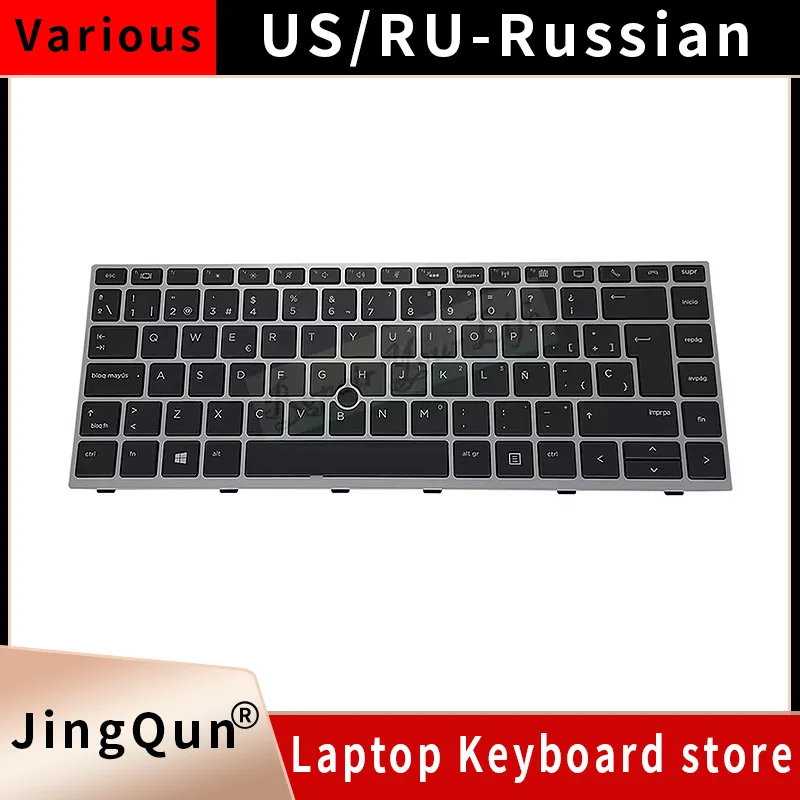 Russian US New Backlit Laptop Keyboard For HP Elitebook 730 G5 735 G5 830 G5 836 G5 G6 L07666-001 L13697-071 L15500-251