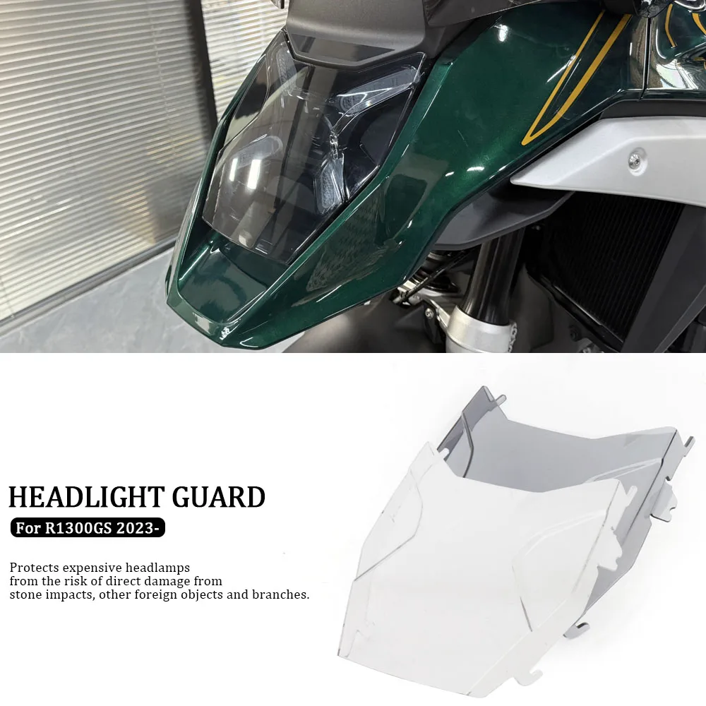 New Motorcycle Headlight Guard Cover Protection Transparent Smoky For BMW R1300GS r1300gs R 1300 GS R1300 GS 2023 2024