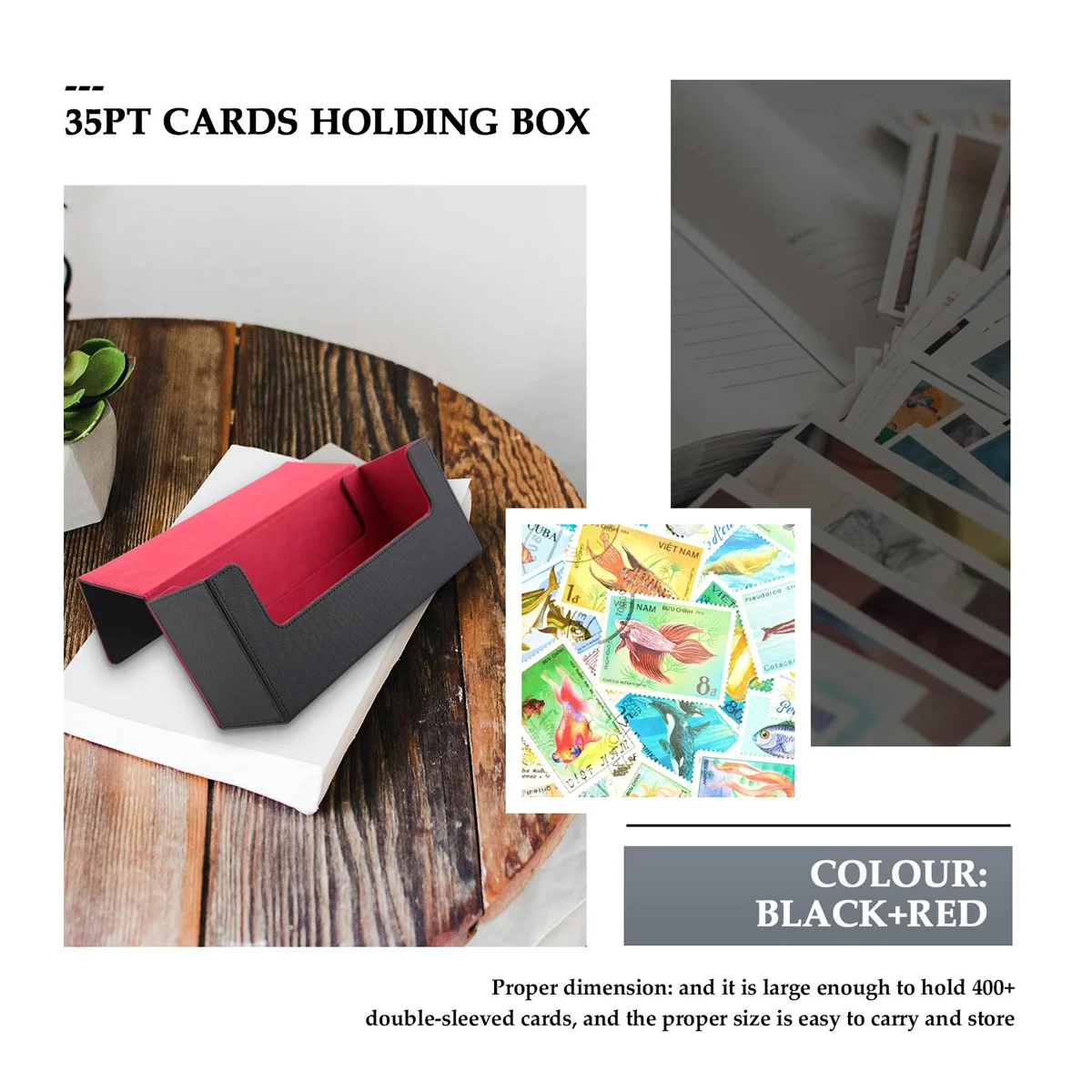 Card Toploader Storage,Trading Cards Holding Box for 300+ Cards for Magic Cards Baseball Cards Trading Cards