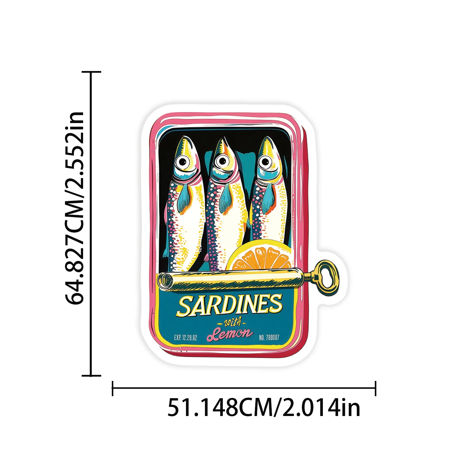50 Pcs Sardine Illustration Aesthetic Stickers Waterproof Vinyl Decals for Diary Journal Laptop Phone Notebook