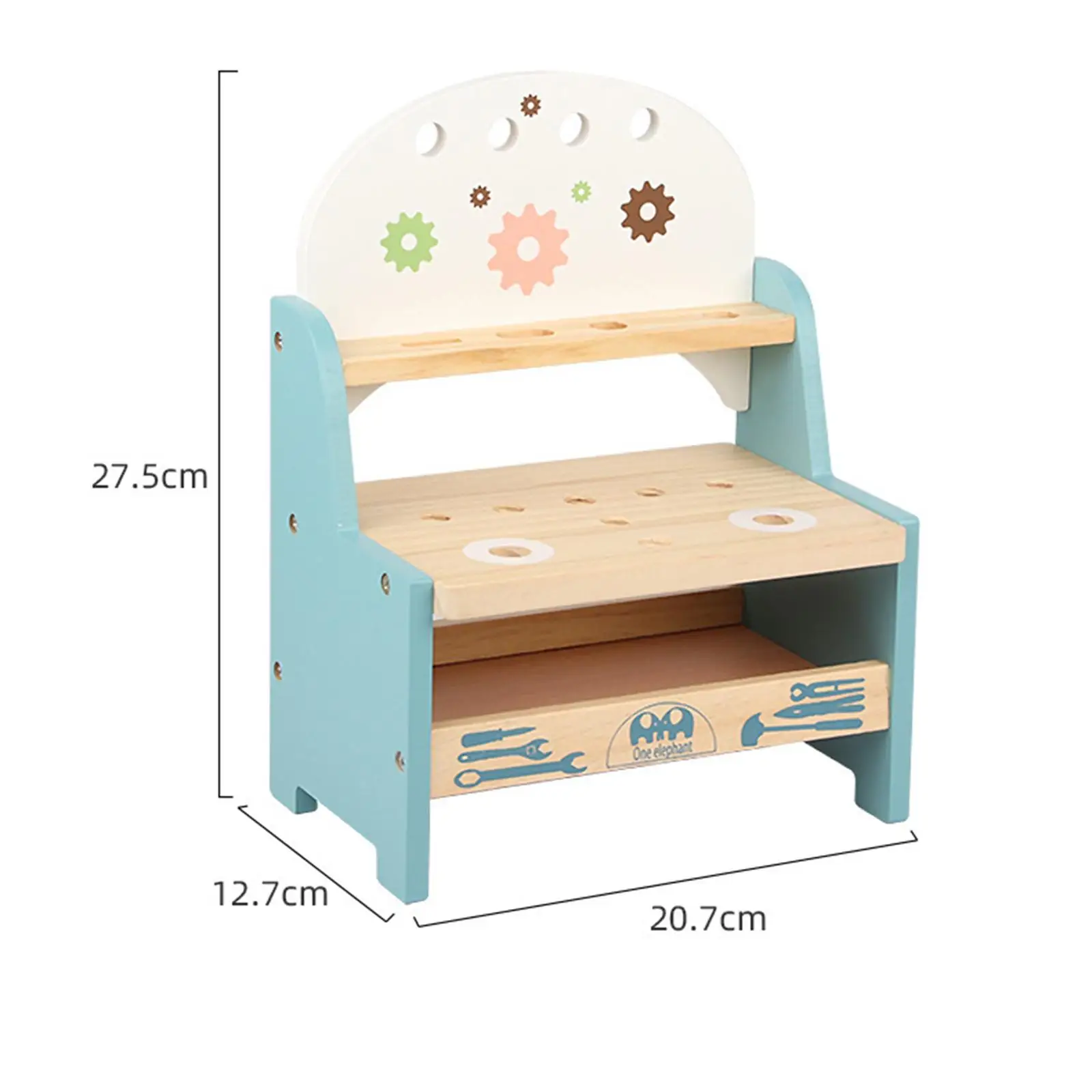 26/Pcs Wood Bench Work Set Pretend Play Educational Workshop Nuts, Gear, Screwdriver, Ruler Construction Funny Tools Toy