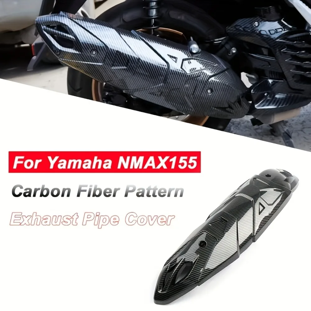 Hydro Dipped Carbon Fiber Exhaust Heat Shield Guard for Yamaha NMAX155 2020-2025 Anti-Scald Motorcycle Accessories