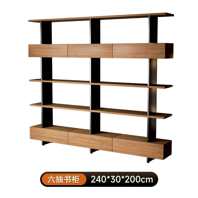 CX light luxury modern solid wood file cabinet integrated wall floor display cabinet