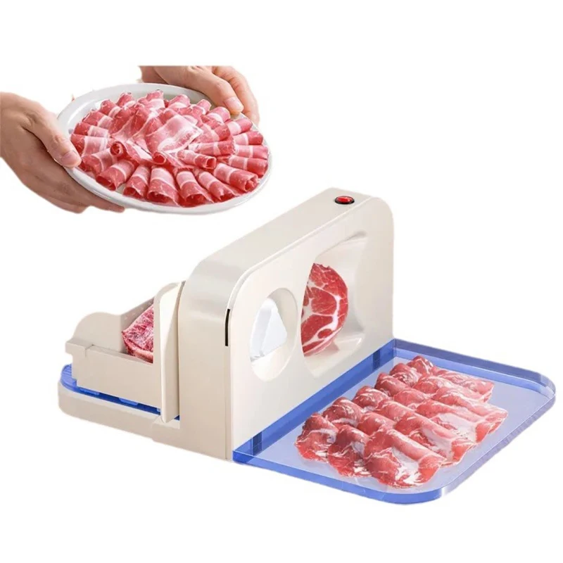 

Электрический слайсер для рулетов из баранины, компактный слайсер для замороженной говядины, домашний слайсер для хлеба и редиски, регулируемая толщина