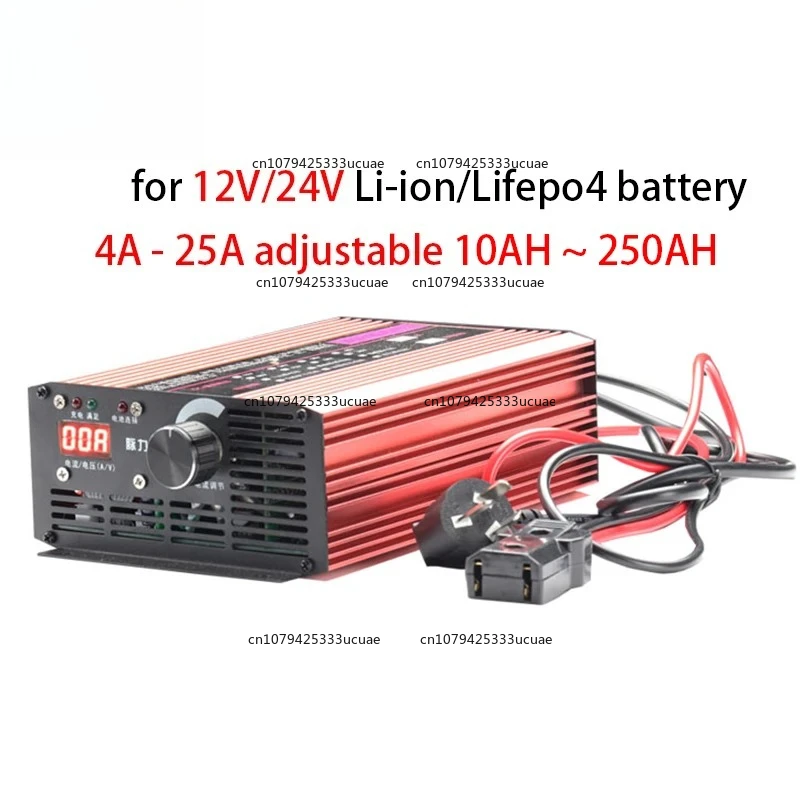 12 فولت 24 فولت 14.6 فولت 16.8 فولت 29.2 فولت 12.6 فولت ليثيوم أيون Lifepo4 شاحن بطارية ليثيوم قابل للتعديل 5A 10A 15A 20A 25A شحن سريع 3S 4S 6S 7S 8S