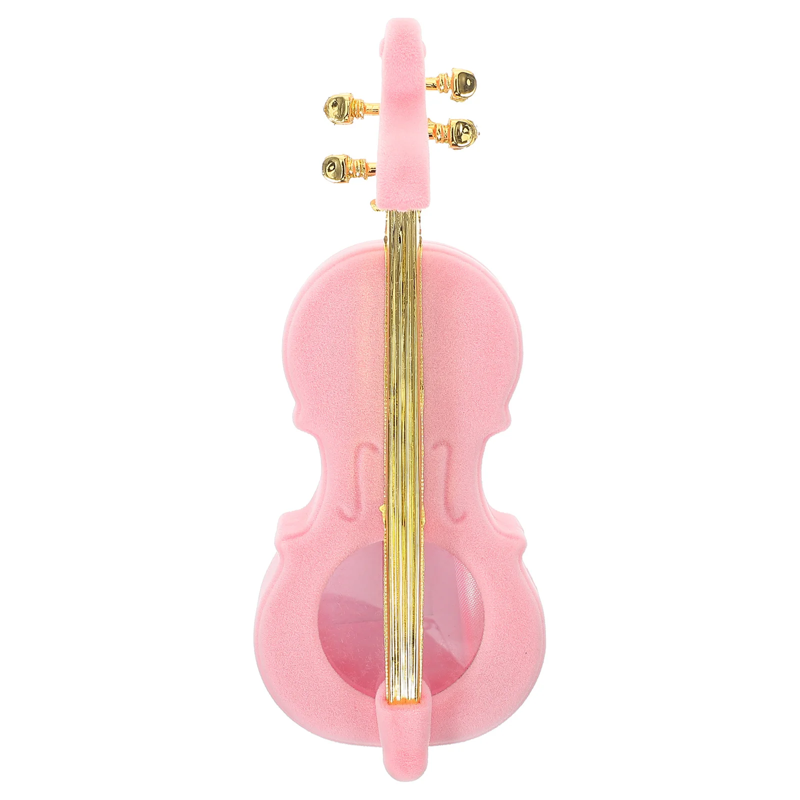 صندوق مجوهرات صغير على شكل كمان، قلادة خاتم ساحرة، منظم تخزين القرط، صندوق تخزين حلية مزخرفة