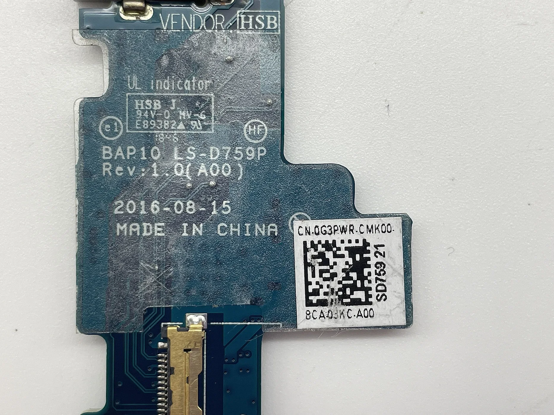 Для Dell Alienware 15R3 17R4 R5 USB маленькая плата с проводом LS-D759P 0G3PR