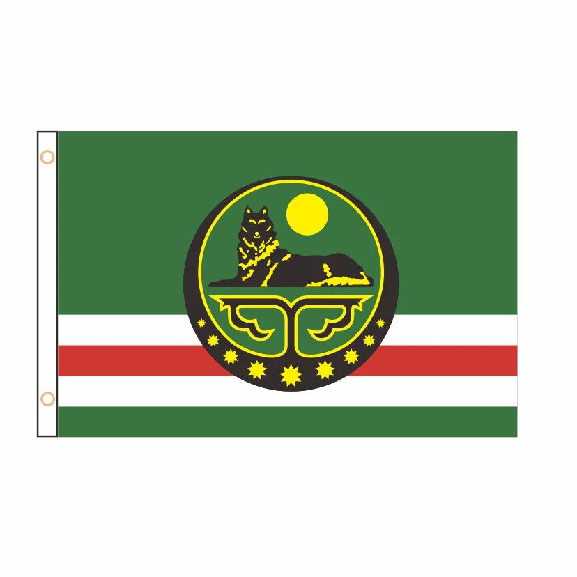Chechen Republik Flagge Tschetschenien Banner 2ft * 3ft 3ft * 5ft Indoor Outdoor Flagge QZ-004