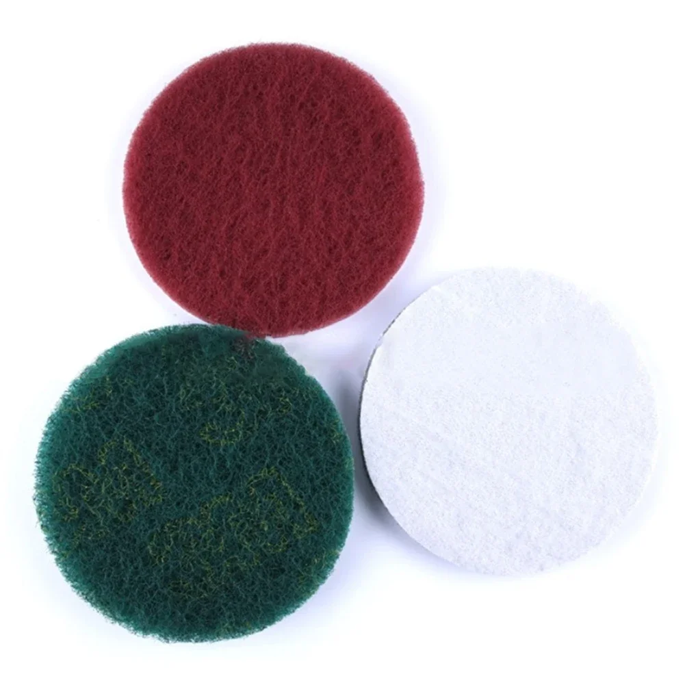 3pc 5Inch Scouring Pads 125mm Drill Power Brush Tile Scrubber Pads 240 400 800grit Hook AndLoop Nylon Sanding Pad For Bathroom