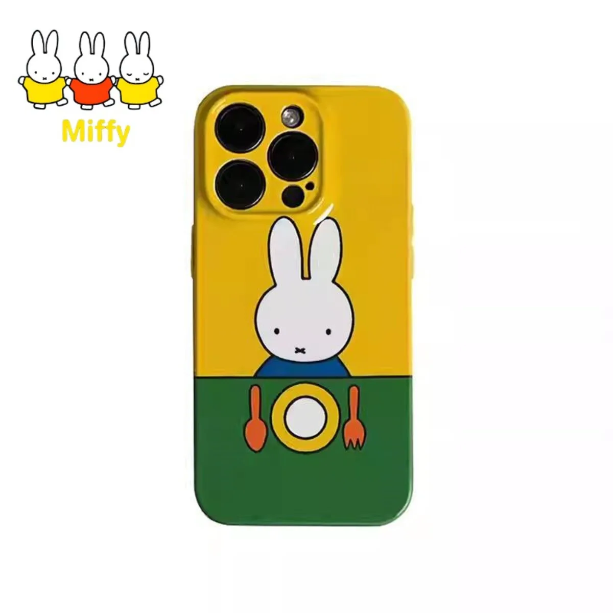 

Милый чехол для телефона с кроликом Миффи, креативный мультяшный дизайн, подходит для 15promax, 13, 14, 16, простой и симпатичный защитный чехол