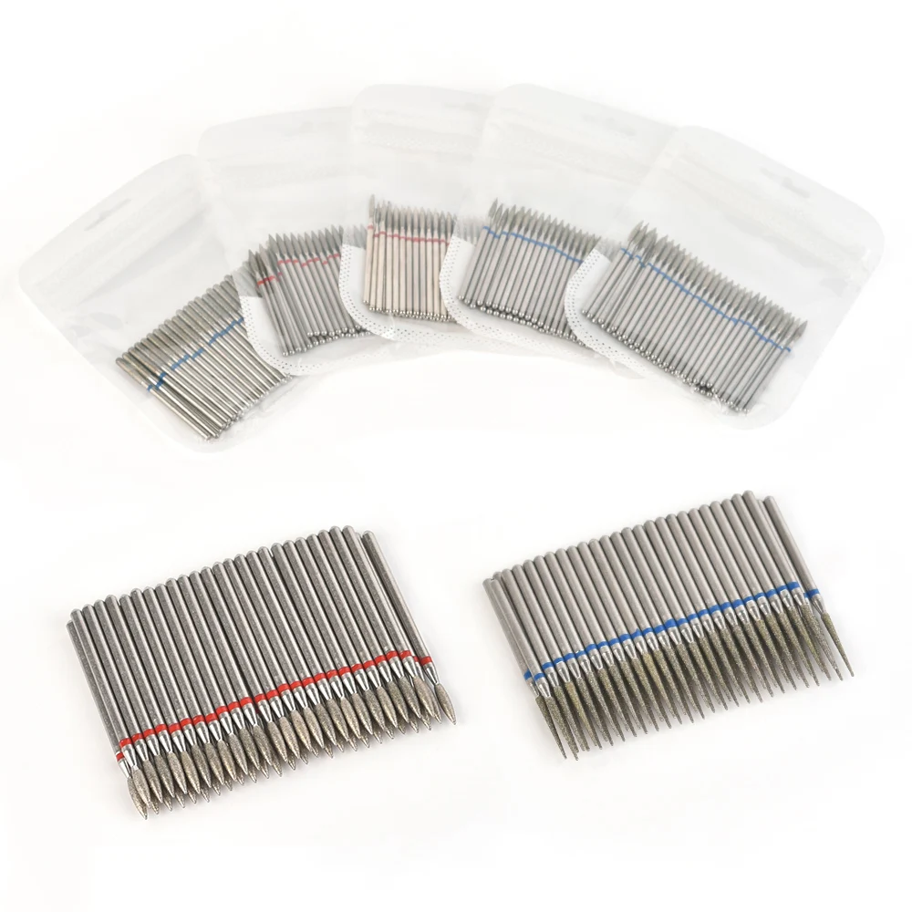 

50Pcs Diamond Milling Cutter For Manicure Nail Drill Bits Set Manicure Electric Cutter Bits Accessories Dead Skin Remove Tools