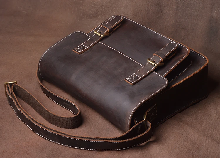 LUOKIR Retro Umhängetasche Crazy Horse Leder Schulter Tasche männer Echte Leder Crossbody Lokomotive Tasche Klassische Cambridge Tasche – Detail 18