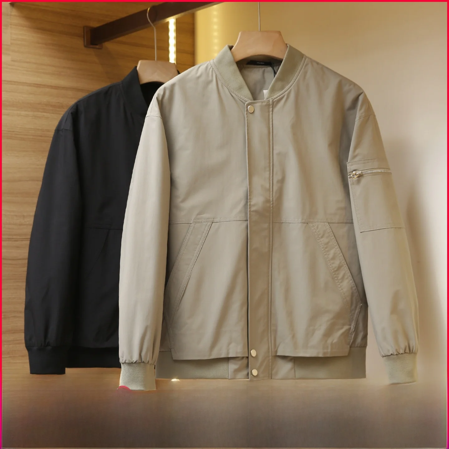 

Classic MA Cotton Jaet for Men with ket Baseball Collar Lightweight Warm Autumn Winter Workwear Casual Cleanfit