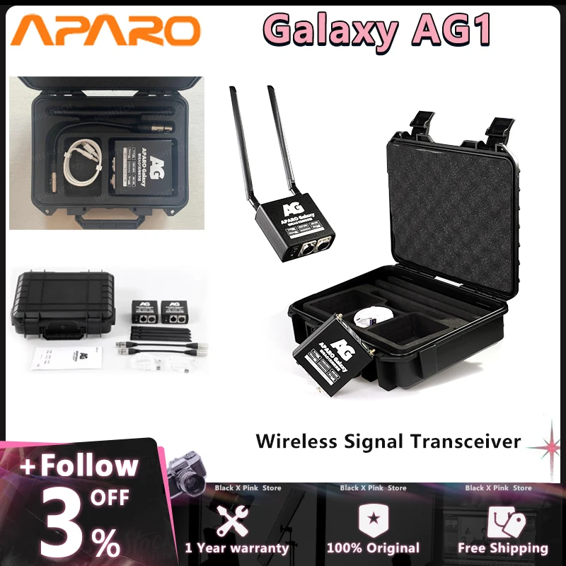 APARO Galaxy AG1 CRMX wireless transceiver Lumenrdio chip 1×512 passage DMX Type-c