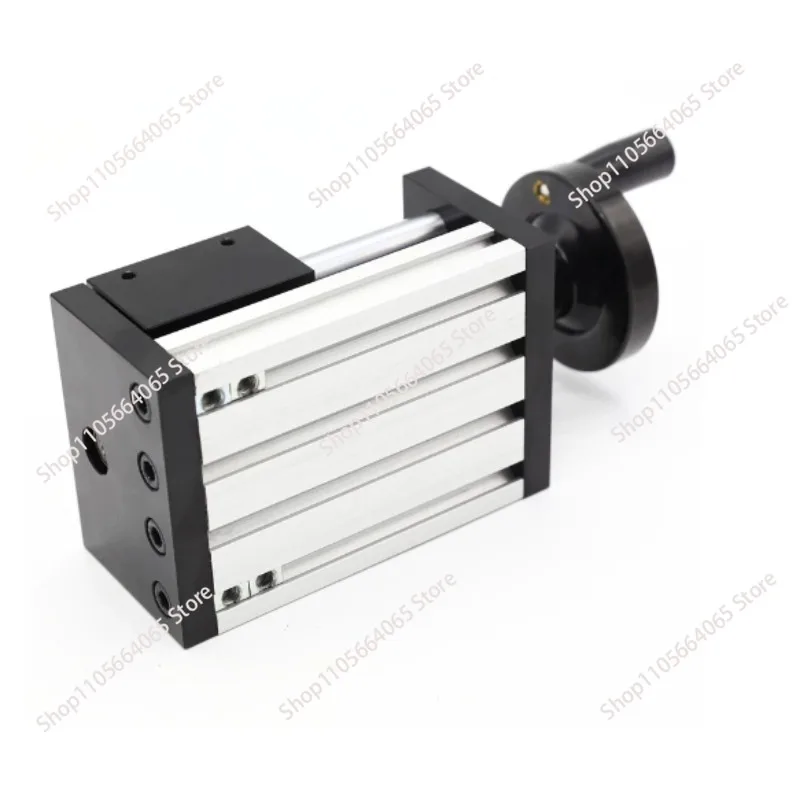 Manual linear sliding table module handwheel translation worktable with scale locking  ball screw guide rail