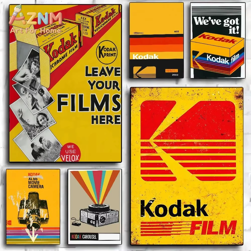 

1 шт. Ретро-постер K-KodakS, самоклеящийся, из крафт-бумаги, для декора комнаты, бара, кафе, наклейка-картина на стену
