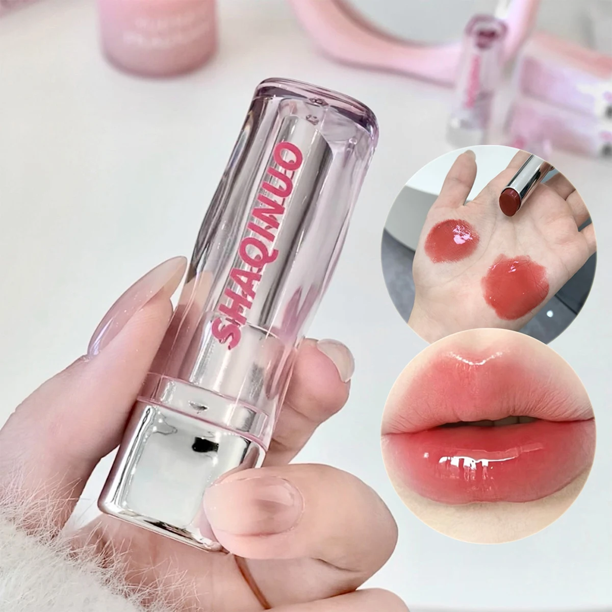 Watery Lip Glaze Soft Moisturizing Mirror Lipstick Whitening Long-Lasting Non-Sticky