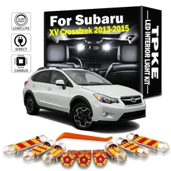 TPKE 8Pcs Car Accessories LED Interior Light kit For Subaru XV Crosstrek 2013 2014 2015 Map Dome Luggage License Plate Bulbs