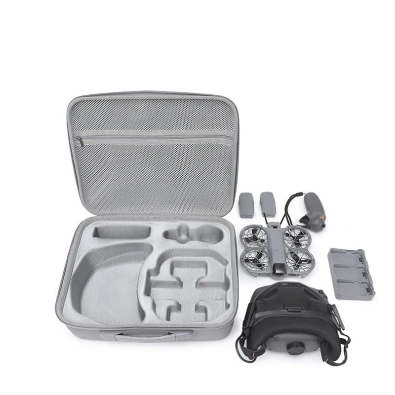 حقيبة يد ذات سعة عالية لـ DJI NEO 2 حقيبة تخزين يمكن تخزين نظارات N3 صندوق حقيبة كتف مع حزام حماية قشرة صلبة