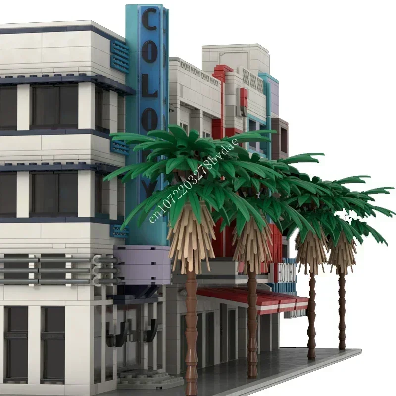 3368PCS MOC Modulare Ocean Drive Street View Puzzle personalizzato - Tecnologia educativa Fai da te Assemblaggio creativo Giocattolo Vacanze Bambini Età