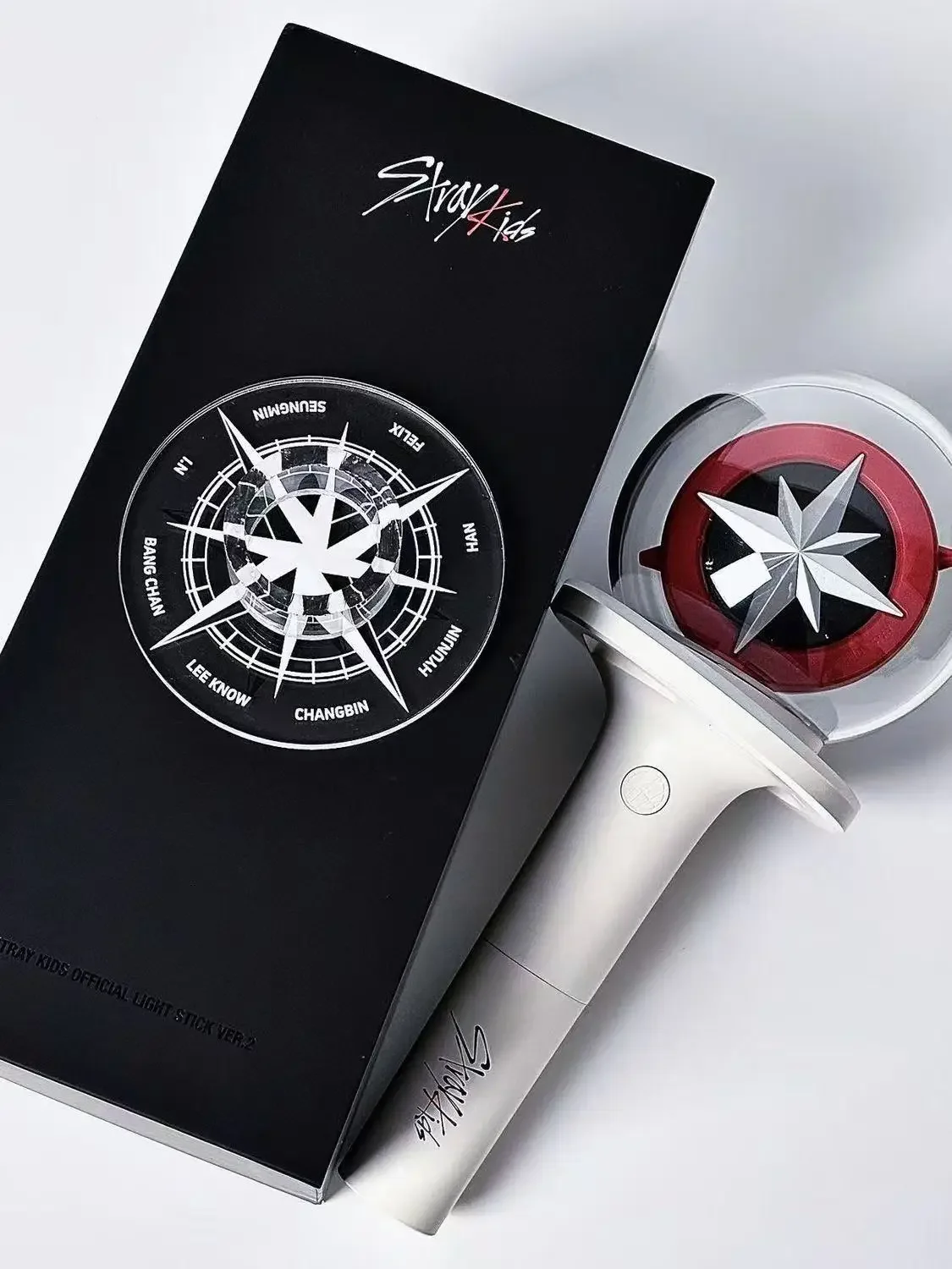 Oferta Especial: Light Stick SKZOO Stray Kids Ver.2 con Diseño de Brújula, Estilo Oficial, Lightstick para Conciertos, Regalo para Fans, Base Acrílica, Felix Woojin