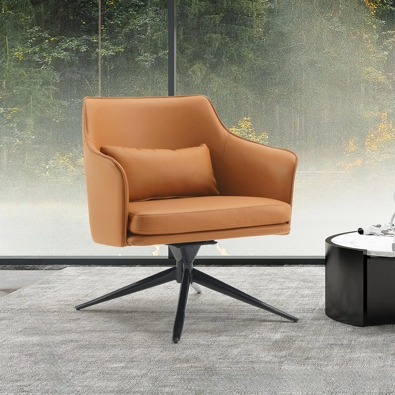 

Leather single sofa leisure chair, hotel creative rotating chair