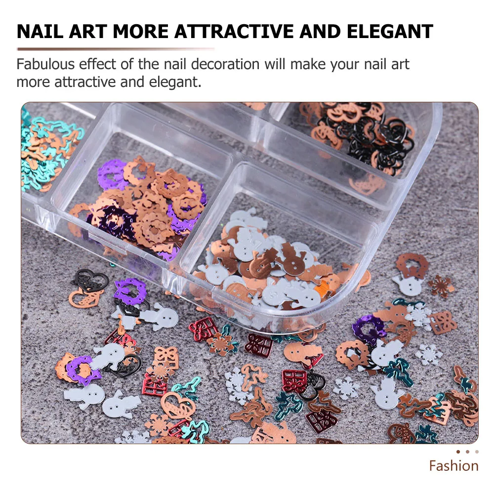 

2 Boxes Christmas Nail Decals Manicure Stickers for Artificial Natural Nails Xmas Party Women DIY Art Supplies