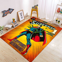 MINISO DC Comic Character Pattern Living Room Carpet Popular Living Room Bedroom Decorative Floor Mat Bathroom Anti-slip Mat