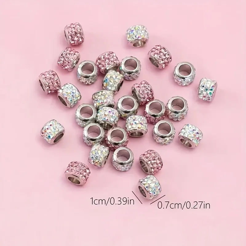 18PCS Colorful Pink Imitation Diamond Shoelace Charm Set - Zinc Alloy, for Sneakers and Canvas Shoes, Daily & Holiday Decoration view 2