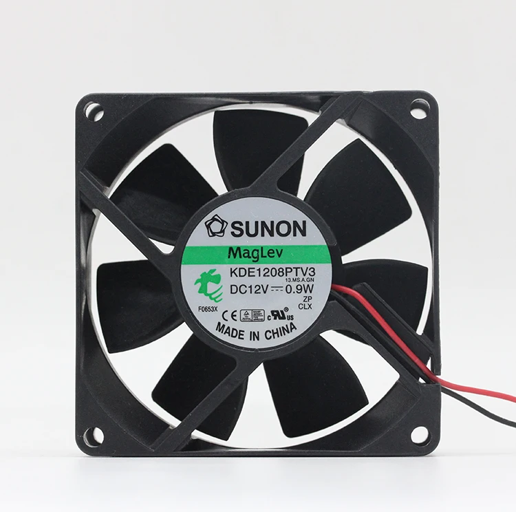SUNON KDE1208PTV3 13.MS. A.GN DC 12V 0.9W 80X80X25Mm 2สาย Server พัดลมทำความเย็น