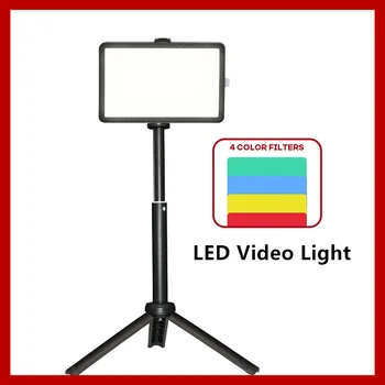 Network Webcam fill light Dimmable Fill Lamp Panel LED Video Light with Color Filters for…
