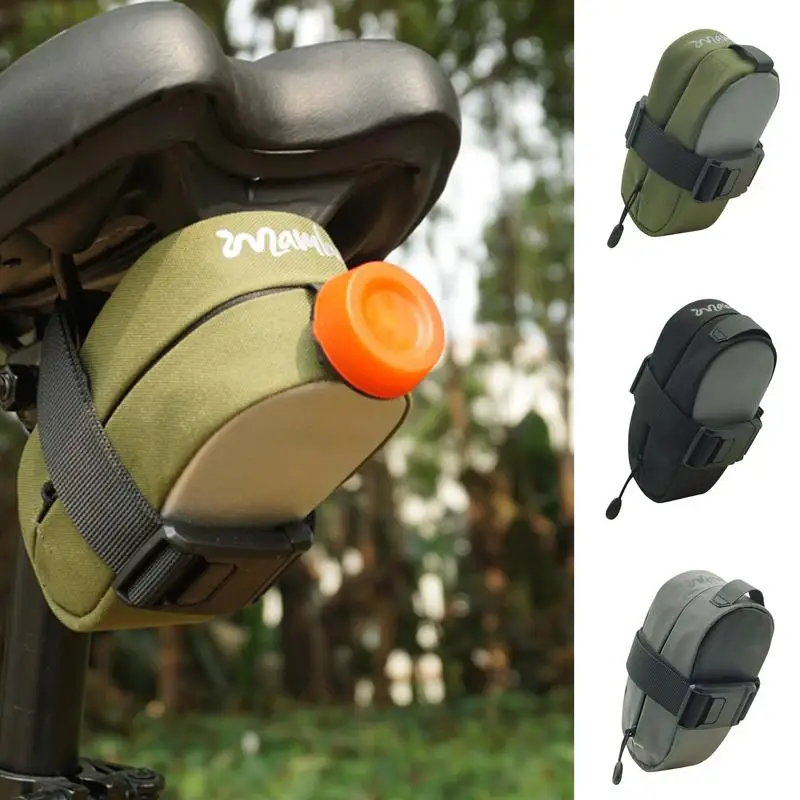 

1pcs Bicycle Saddle Bag Wear-Resistant Bike Accessory Compact Magnetic Buckle Cycling Saddle Pack With Zippe For Long Rides