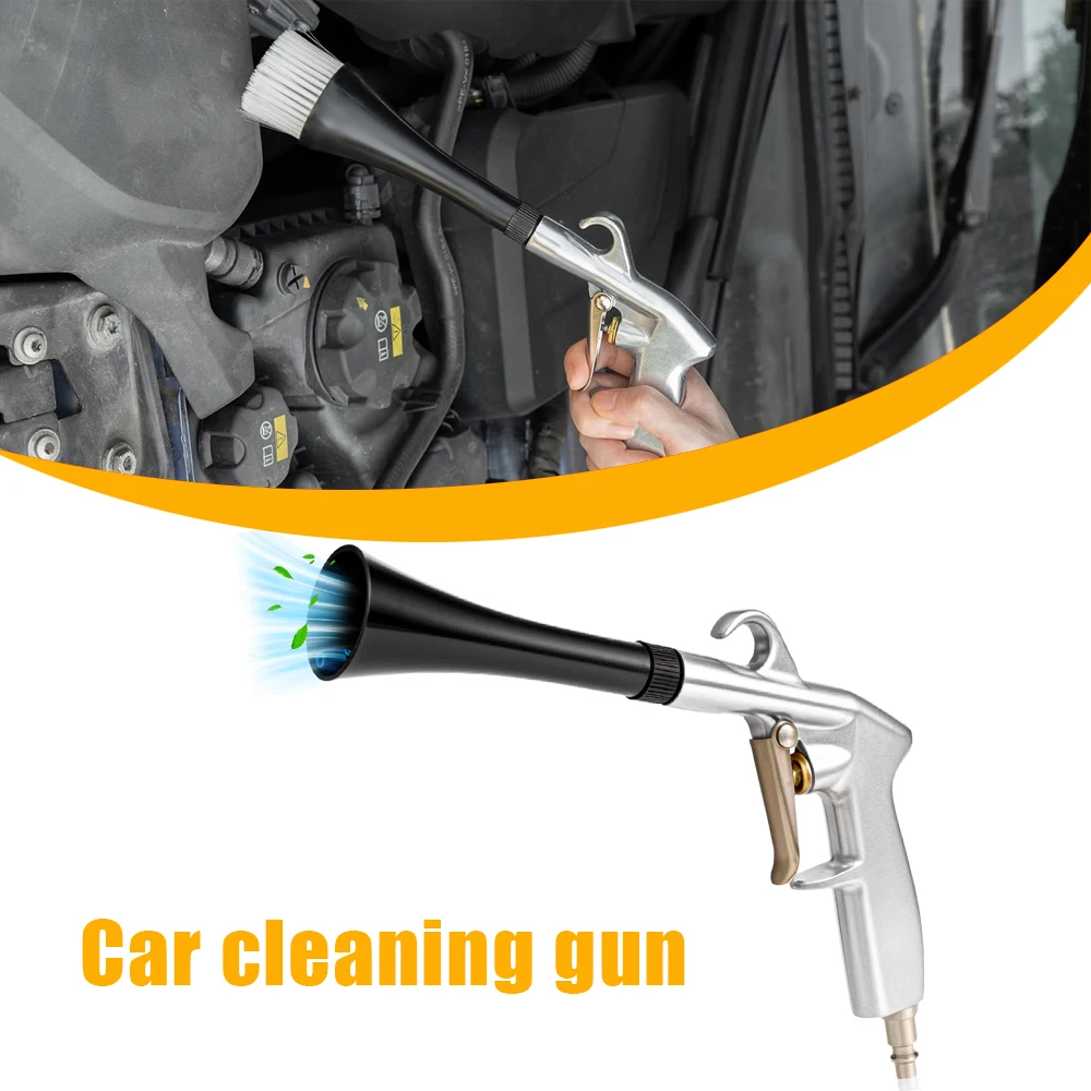Dry Cleaning Gun Air Blowing Car Washing Gun Interior Cleaning Blowing Dust Air Pulse High Pressure Ceiling Seat Cleaning Tool