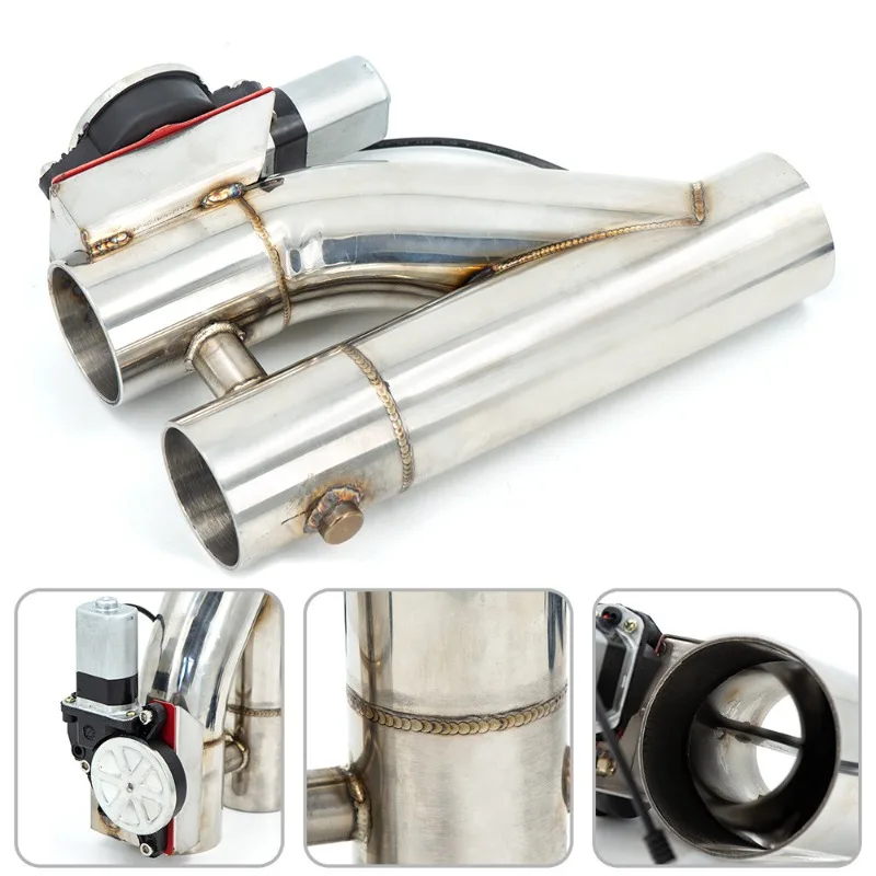General stainless steel double-out modified exhaust pipe tail throat chimney remote control Y-shaped exhaust