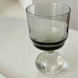 Creative Niche Design of Ashtray Bubble Ice Cream Cups High-end Crystal Glass Cups Dessert Milkshake Cups
