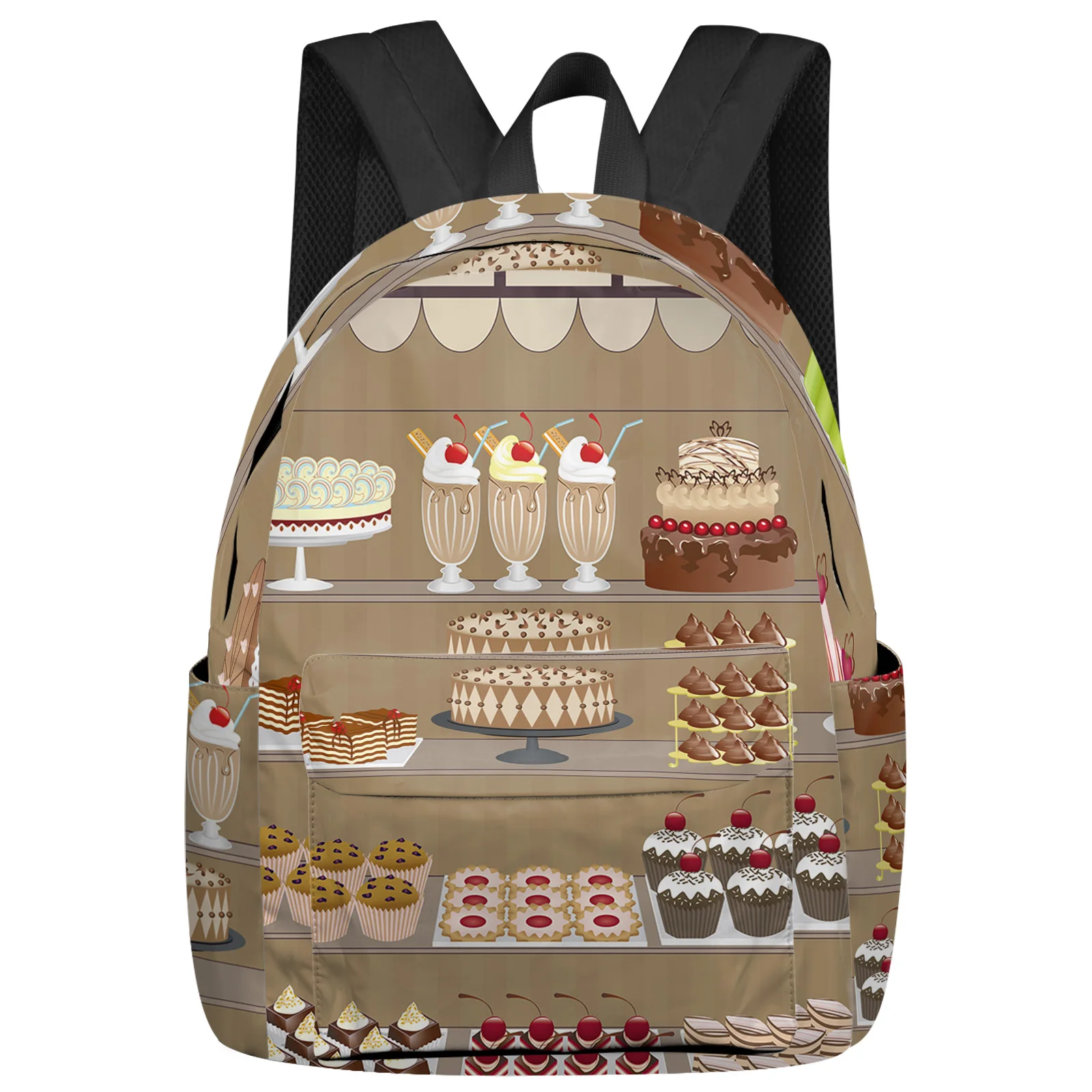 Dessert Cake Bread Backpack School Bags for Teenagers Girls Students Laptop Bag Women's Casual Travel Backpack