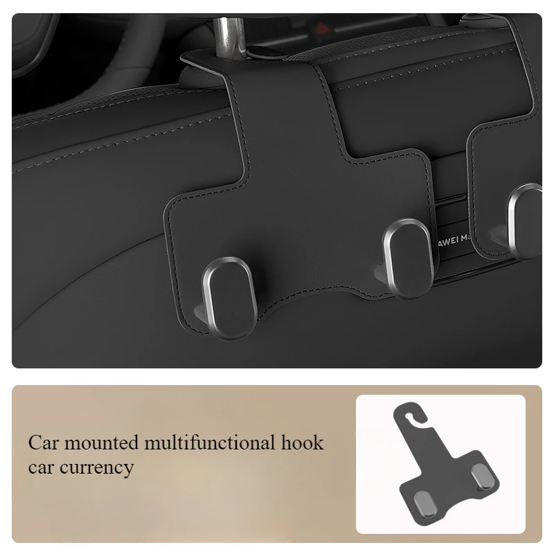 Ganchos para reposacabezas de coche, percha de cuero para almacenamiento de asiento de coche, monederos, bolsos, elegantes, organizador de asiento, accesorios interiores de coche