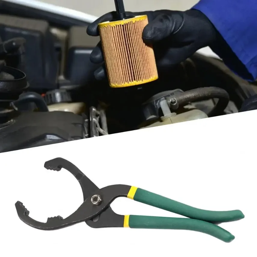 10 inch/12 inch Universal Oil Filter Wrench Serrated Jaws Oil Fuel Filter Pliers for Mechanical Maintenance Oil Grid Wrench