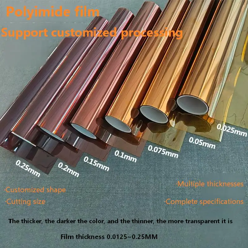 Polyimide PI Film, Gold Finger High Temperature Film, Non-adhesive, High Temp & Voltage Resistant, Scratch Proof Insulation Film