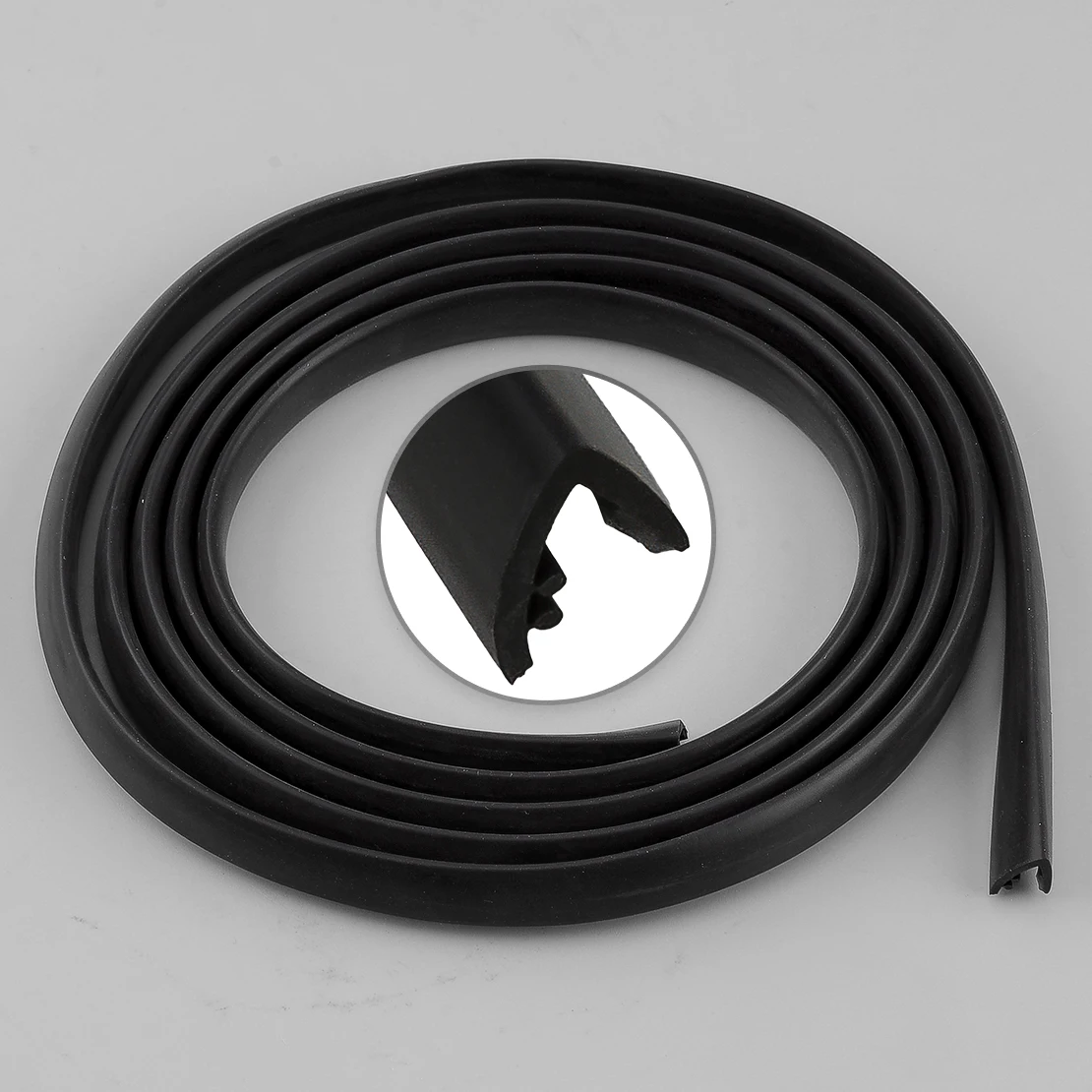 

2M Car Door Side Window Edge Seal Strip Rubber Moulding Trim Black EPDM V-Shape